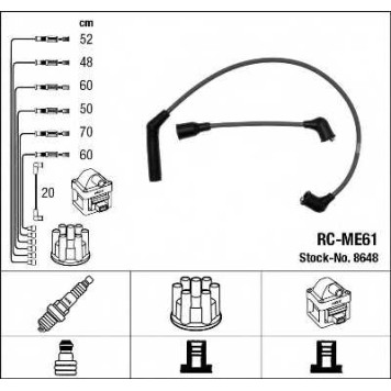 Комплект проводов зажигания NGK RC-ME61 / 8648