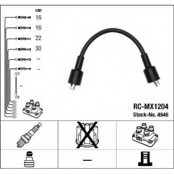 Комплект проводов зажигания NGK RC-MX1204 / 4946