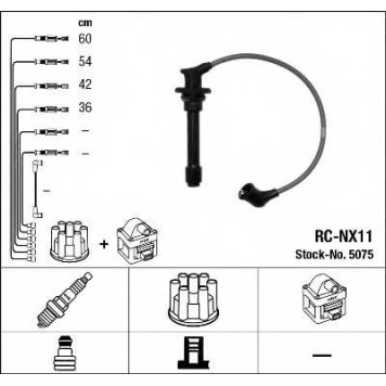 Комплект проводов зажигания NGK RC-NX11 / 5075