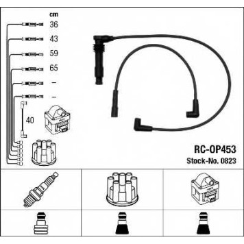 Комплект проводов зажигания NGK RC-OP453 / 0823