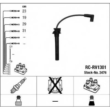 Комплект проводов зажигания NGK RC-RV1301 / 2476