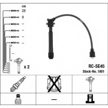 Комплект проводов зажигания NGK RC-SE45 / 1801