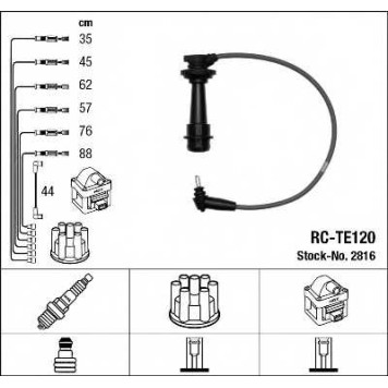 Комплект проводов зажигания NGK RC-TE120 / 2816