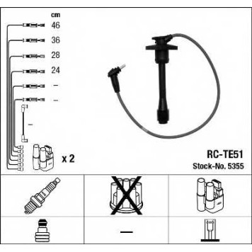 Комплект проводов зажигания NGK RC-TE51 / 5355