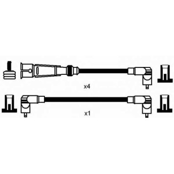 Комплект проводов зажигания NGK RC-VW210 / 0941-1