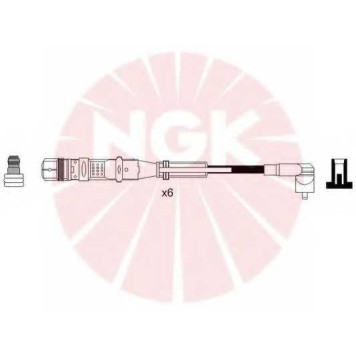 Комплект проводов зажигания NGK RC-VW244 / 7358-1