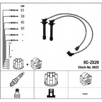 Комплект проводов зажигания NGK RC-ZX29 / 9925