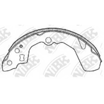 Комплект тормозных колодок задний для DAIHATSU APPLAUSE, CHARADE / SUBARU JUSTY / SUZUKI ALTO, BALENO, LIANA, SWIFT <b>NiBK FN0032</b>