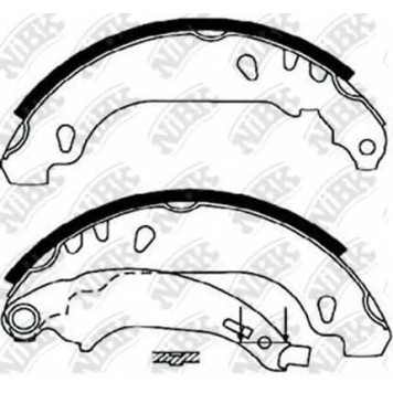 Комплект тормозных колодок задний для RENAULT CLIO(BB0/1/2#, CB0/1/2#, SB0/1/2#), LOGAN(LS#), SANDERO/STEPWAY, THALIA(LB0/1/2#, LU1/2#) <b>NiBK FN0556</b>