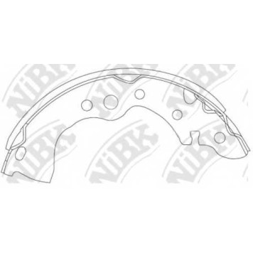 Комплект тормозных колодок задний для NISSAN ALMERA(B10) <b>NiBK FN0636</b>