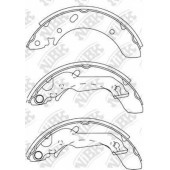 Комплект тормозных колодок задний для HYUNDAI COUPE, ELANTRA, LANTRA, MATRIX / MITSUBISHI PAJERO / TOYOTA ALPHARD / VELLFIRE <b>NiBK FN11158</b>