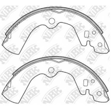 Комплект тормозных колодок задний для HYUNDAI SONATA, STELLAR / NISSAN AD, AVENIR, BLUEBIRD, LAUREL, PRAIRIE, PRIMERA, PULSAR, SUNNY, VANETTE <b>NiBK FN1170</b>