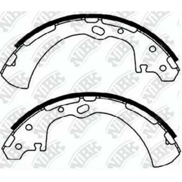 Комплект тормозных колодок задний для NISSAN ELGRAND, NAVARA, PATHFINDER, PICKUP, TERRANO, TRADE, URVAN, VANETTE <b>NiBK FN1174</b>