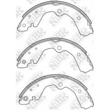 Комплект тормозных колодок задний <b>NiBK FN1198</b>
