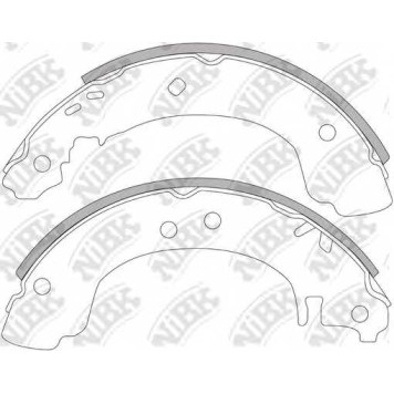 Комплект тормозных колодок задний для NISSAN PRIMERA(P10) <b>NiBK FN1221</b>