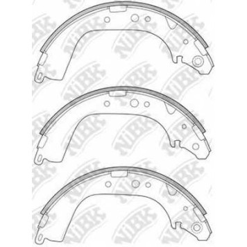 Комплект тормозных колодок задний для NISSAN KUBISTAR, PATROL GR, PATROL III/2 / TOYOTA LAND CRUISER 100, LAND CRUISER 90, LAND CRUISER <b>NiBK FN2280</b>
