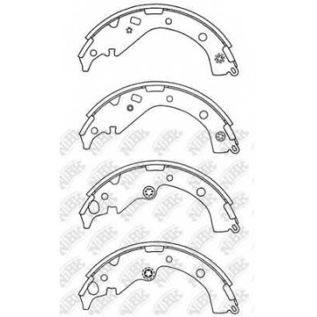 Комплект тормозных колодок задний для TOYOTA RAV 4(ACA2#,CLA2#,XA2#,ZCA2#) <b>NiBK FN2371</b>
