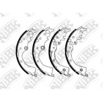 Комплект тормозных колодок задний для TOYOTA HIACE(KDH2#,LH1#,TRH2#) <b>NiBK FN2378</b>