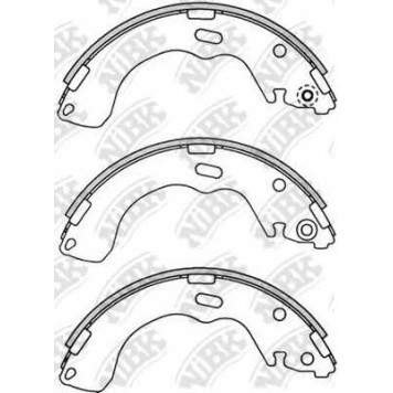 Комплект тормозных колодок задний для FORD MAVERICK / MAZDA 626(GF,GW), PREMACY(CP), TRIBUTE(EP) <b>NiBK FN3382</b>
