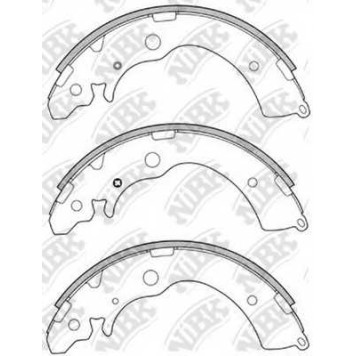 Комплект тормозных колодок задний для HONDA ACCORD(CB,CC), AIRWAVE, CAPA, CIVIC(EP,EU,EV), CR(RD), HR(GH), SMX / SUZUKI CARRY(FD), JIMNY(FJ) <b>NiBK FN5524</b>