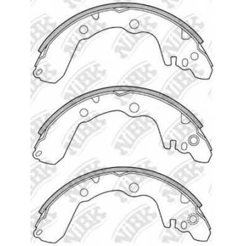 Комплект тормозных колодок задний для HYUNDAI SANTAMO / MITSUBISHI COLT, LANCER, MIRAGE, PAJERO MINI, SANTAMO, SPACE RUNNER, SPACE <b>NiBK FN6687</b>