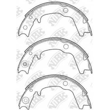 Комплект колодок стояночной тормозной системы NiBK FN6704