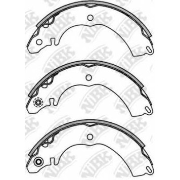 Комплект тормозных колодок задний для HONDA LEGEND(KA9) / MITSUBISHI LANCER(CS#A,CS#W,CT0) <b>NiBK FN6729</b>