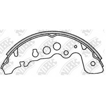 Комплект тормозных колодок задний для SUZUKI CAPPUCINO(EA), GRAND VITARA(FT,JT), LJ, VITARA(ET,TA) <b>NiBK FN9958</b>