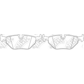 Колодки тормозные дисковые задний для BMW 3(E30,E36), 5(E34), 7(E32), Z1, Z3(E36) <b>NiBK PN0014</b>