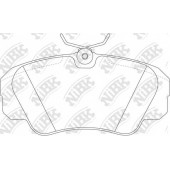 Колодки тормозные дисковые передний <b>NiBK PN0022</b>