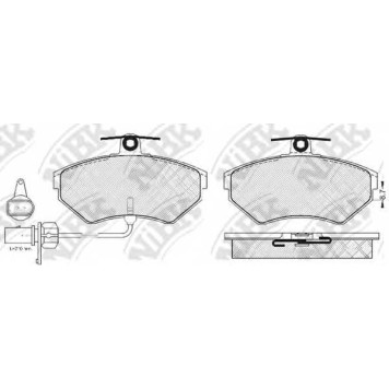 Колодки тормозные дисковые передний для AUDI A4 / VW CADDY, GOLF, LUPO, PASSAT, POLO, VENTO <b>NiBK PN0023W</b>