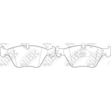 Колодки тормозные дисковые передний для BMW 3(E46), Z3(E36), Z4(E85,E86) <b>NiBK PN0027</b>