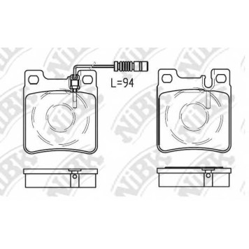 Колодки тормозные дисковые задний для CHRYSLER CROSSFIRE / MERCEDES , C, CLK, E, S, SL, SLK <b>NiBK PN0030W</b>