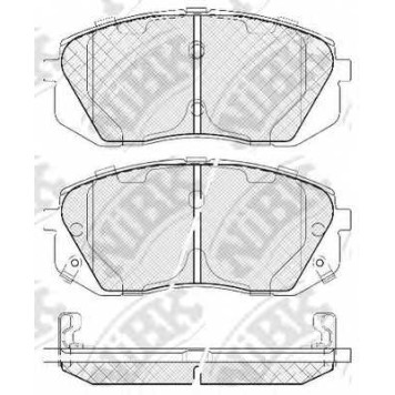 Колодки тормозные дисковые передний для HYUNDAI ix35(EL,ELH,LM) / KIA CARENS(FJ,UN), SPORTAGE(JE#,KM#,SL) <b>NiBK PN0052</b>
