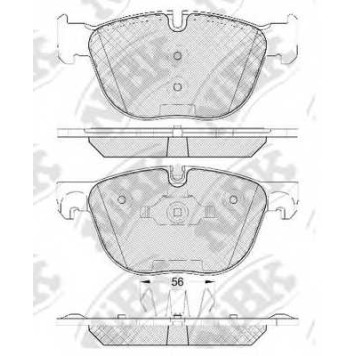 Колодки тормозные дисковые передний для BMW X5(E70), X6(E71,E72) <b>NiBK PN0094</b>