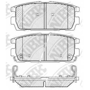 Колодки тормозные дисковые задний для CHEVROLET CAPTIVA(C100,C140), EQUINOX / HYUNDAI TERRACAN(HP) / OPEL ANTARA <b>NiBK PN0098</b>
