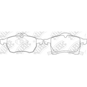 Колодки тормозные дисковые передний для CHEVROLET ASTRA, CORSA, VIVA / OPEL ASTRA(F07#, F08#, F35#, F48#, F67, F69#, F70, L08, L48), ZAFIRA(A05, F75#, P12) <b>NiBK PN0118</b>