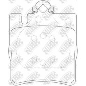 Колодки тормозные дисковые задний для MERCEDES C(CL203,S203,W203), CLC(CL203), CLK(A208,A209,C208,C209), E(S210,W210), SL(R230), SLK(R171) <b>NiBK PN0126</b>