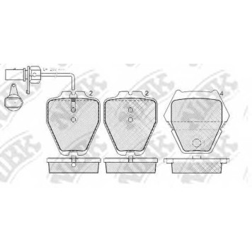 Колодки тормозные дисковые передний для AUDI 100(4A,C4), A6(4A,C4), A8(4D2,4D8) <b>NiBK PN0138W</b>