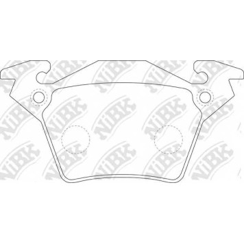 Колодки тормозные дисковые задний для MERCEDES V(638/2), VITO(638) <b>NiBK PN0141</b>