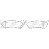 Колодки тормозные дисковые задний для MERCEDES M(W163) <b>NiBK PN0144</b>