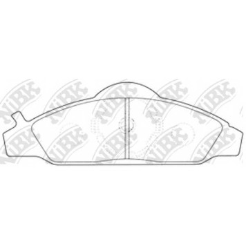 Колодки тормозные дисковые передний для DAEWOO KORANDO(KJ), MUSSO(FJ) / SSANGYONG KORANDO(K4,KJ), MUSSO SPORTS, MUSSO(FJ) <b>NiBK PN0145</b>