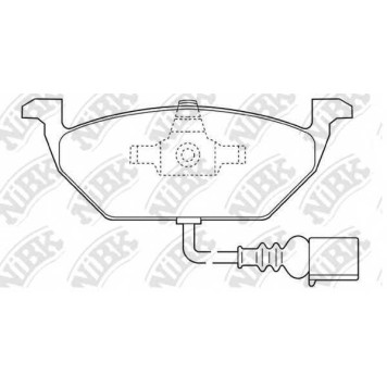 Колодки тормозные дисковые передний для AUDI A2, A3 / OPEL VECTRA / SKODA FABIA, OCTAVIA, ROOMSTER, YETI / VW BEETLE, BORA, CADDY, FOX, GOLF, JETTA, NEW BEETLE, POLO, TOURAN <b>NiBK PN0148W</b>