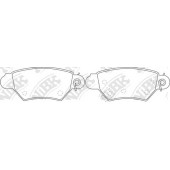 Колодки тормозные дисковые задний для CHEVROLET CORSA / OPEL ASTRA(F07#, F08#, F35#, F48#, F67, F69#, F70), CORSA(F08, F68, W5L), ZAFIRA(F75#) <b>NiBK PN0162</b>