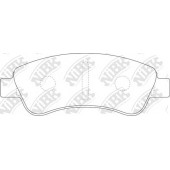 Колодки тормозные дисковые передний для CITROEN BERLINGO, C-ELYSEE, C2, C3, C4, DS3, XSARA / PEUGEOT 1007, 206, 207, 208, 307, PARTNER <b>NiBK PN0182</b>