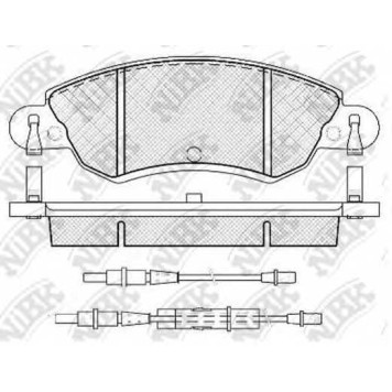 Колодки тормозные дисковые передний для CITROEN C5(DC#,DE#,RC#,RE#) <b>NiBK PN0183W</b>