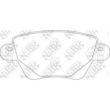 Колодки тормозные дисковые задний для FORD MONDEO(B4Y,B5Y,BWY) / RENAULT KANGOO Express(FC0/1#), KANGOO(KC0/1#) <b>NiBK PN0194</b>