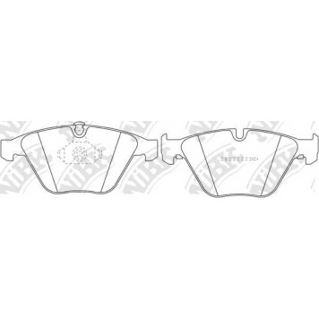 Колодки тормозные дисковые передний для BMW 1(E82), 3(E90,E91,E92,E93), 5(E60,E61), 6(E63,E64), 7(E65,E66,E67), X1(E84), Z4(E89) <b>NiBK PN0222</b>