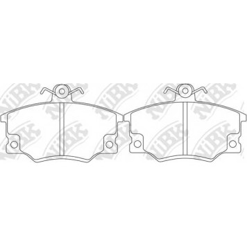 Колодки тормозные дисковые передний <b>NiBK PN0235</b>