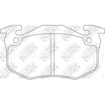 Колодки тормозные дисковые задний для CITROEN SAXO, XSARA, ZX / PEUGEOT 106, 205, 206, 306, 309 / RENAULT 11, 19, 9, CLIO, MEGANE, SUPER 5, THALIA <b>NiBK PN0270</b>